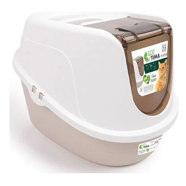 M-Pets Eco Tima Large Desert Sand Kapalı Kedi Tuvaleti - Görsel 2