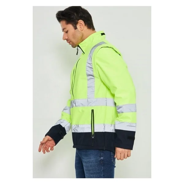 Orange Safety Sarı Softshell Mont Kolları Çıkmalı Reflektörlü - Görsel 5