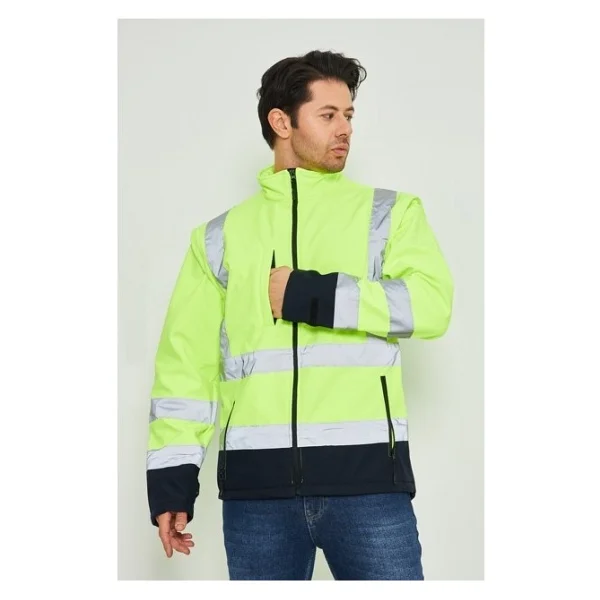 Orange Safety Sarı Softshell Mont Kolları Çıkmalı Reflektörlü 3xl - Görsel 4