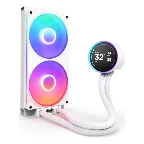 Nzxt Kraken Elite RGB Ips Lcd Rl-Kr28e-W2 Beyaz 280 Mm İşlemci Sıvı Soğutucu - Görsel 2