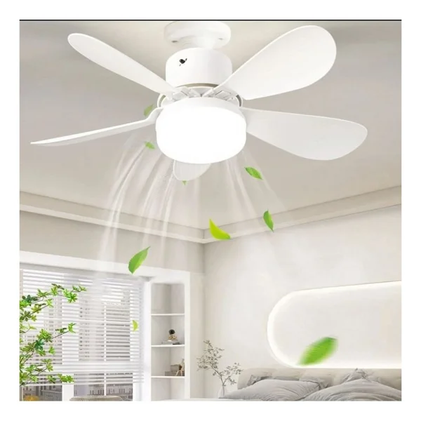 Cata E27 Duy Uyumlu 30W Led Aydınlatmalı 5 Pervaneli Tavan Vantilatörü - Pratik ve Şık Serinletici - Beyaz - Görsel 3