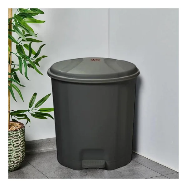 Motek Elit Antrasit Siyah Pedallı Plastik 22 Lt Çöp Kovası - Görsel 4