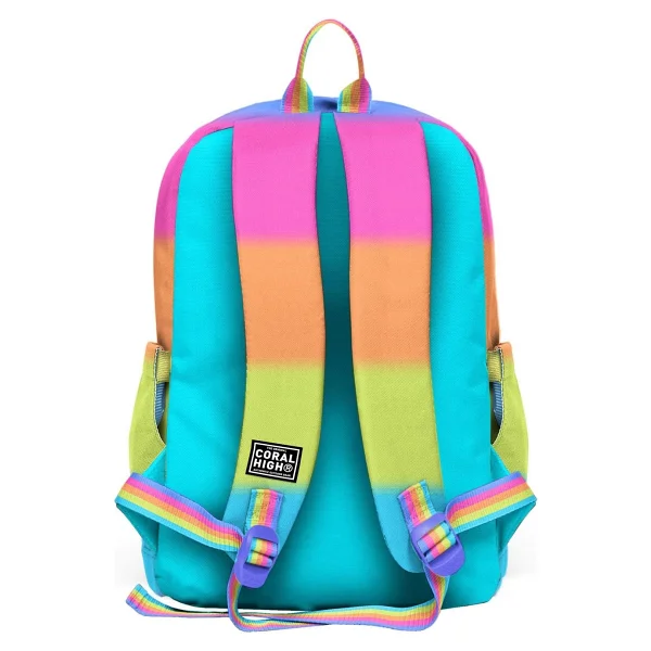 Coral High 23770 Renkli Çizgili 4 Bölmeli Okul Sırt Çantası - Görsel 2