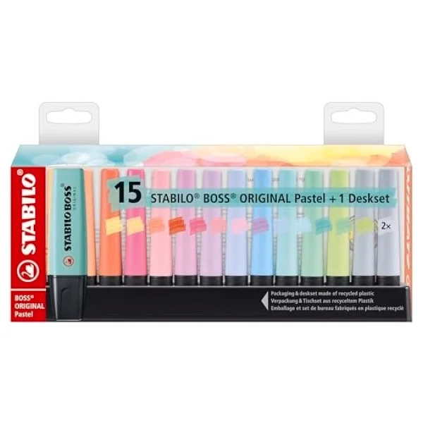 Stabilo Boss Original Pastel 15'li Fosforlu Kalem Seti - Görsel 6
