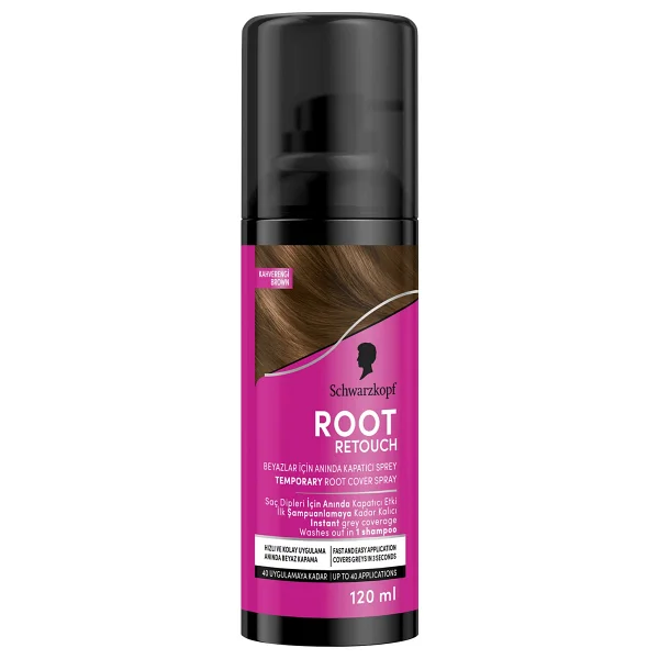Root Retoucher Saç Dipleri İçin Kapatıcı Kahverengi 120 Ml Sprey Saç Boyası - Görsel 2