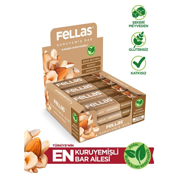 Fellas Karışık Kuruyemişli Bar 30 Gr 12'li - Görsel 6