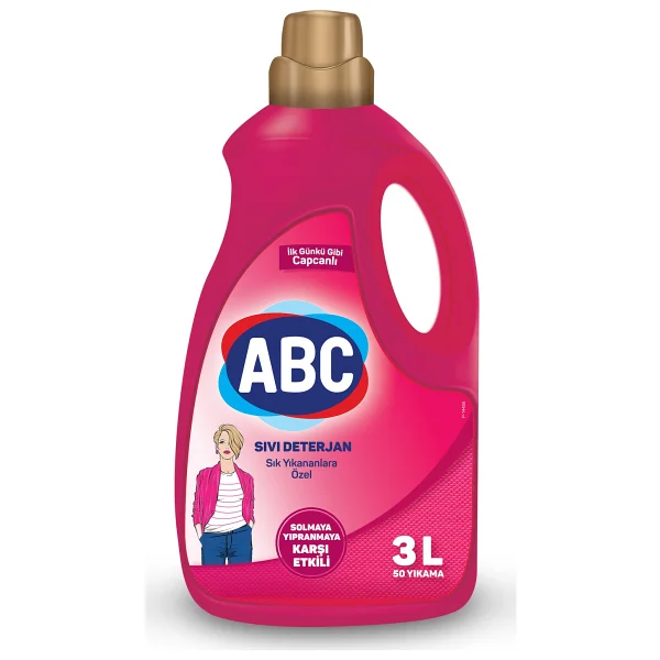 Abc Sık Yıkananlara Özel Sıvı Deterjan 50 Yıkama 3 Lt - Görsel 7