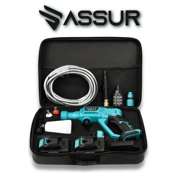 Assur 21v Yüksek Basınçlı Kömürsüz Motor Akülü Oto Araba Yıkama Makinesi Şarjlı - Görsel 7