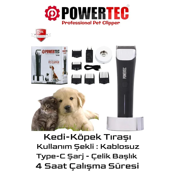 Powertec Tr-9100 Kedi Ve Köpek Tıraş Makinesi - Görsel 7