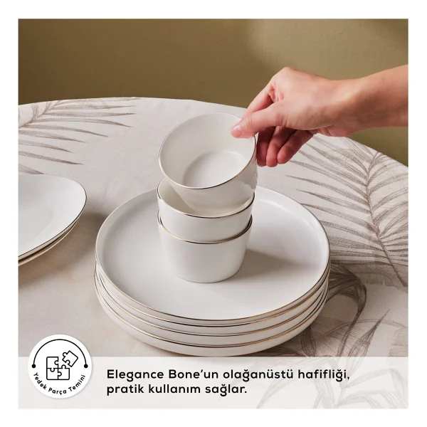 Karaca Elegance Bone Favaro 38 Parça 6 Kişilik Kahvaltı Takımı - Görsel 7