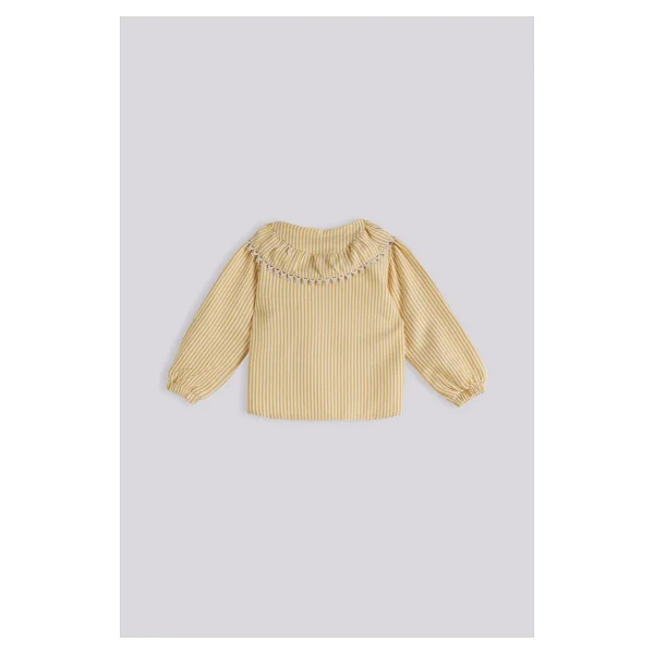 GB Baby Bg Store Kız Bebek Çizgili Eşofman Üstü - 2 Yaş - Sarı - Görsel 2