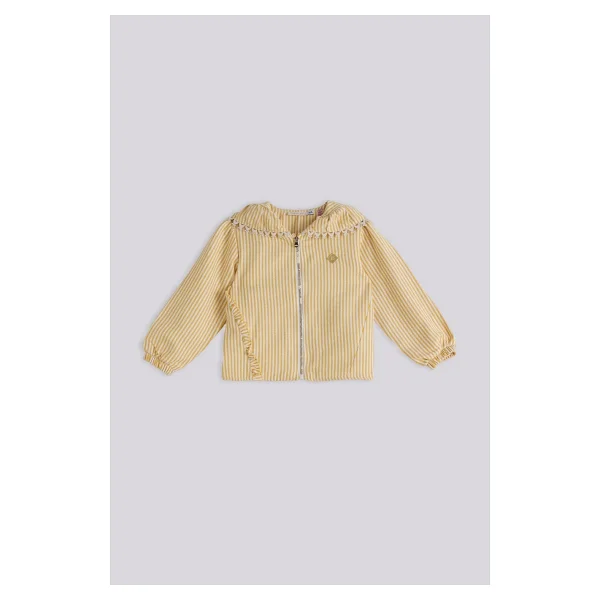 GB Baby Bg Store Kız Bebek Çizgili Eşofman Üstü - 2 Yaş - Sarı - Görsel 6