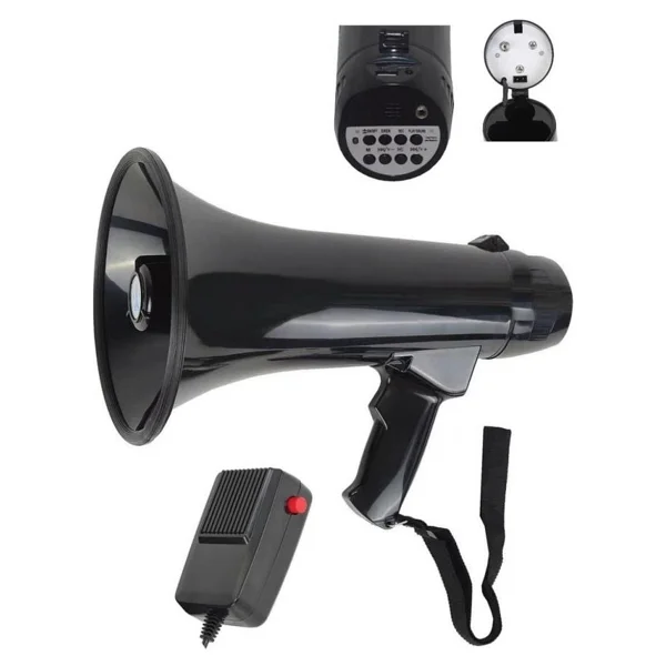 Captain Cousto Cankurtaran Megafon - Mayklı- Şarjlı- 120 Watt - Görsel 3