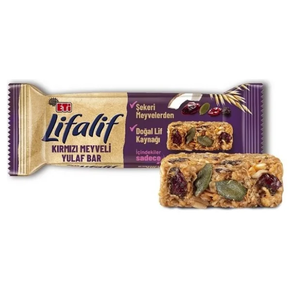 Eti Lifalif Kırmızı Meyveli Yulaf Bar 35 Gr 16'lı - Görsel 7