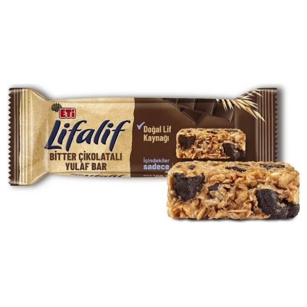 Eti Lifalif Bitter Çikolatalı Yulaf Bar 35 Gr 16'lı - Görsel 3
