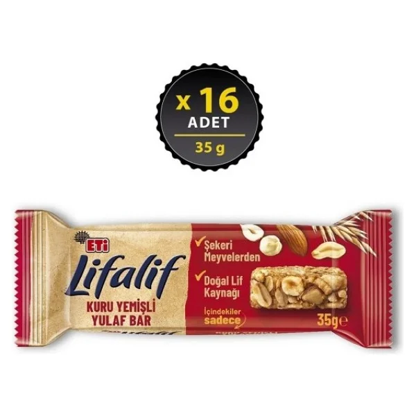 Eti Lifalif Kuru Meyveli Yulaf Bar 35 Gr 16'lı - Görsel 5