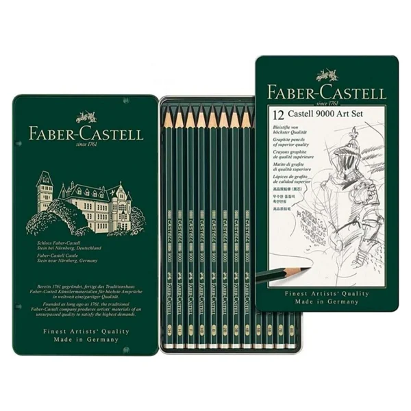 Faber-Castell 9000 Art Set 12'li Dereceli Kurşun Kalem (8b-2h) - Görsel 3