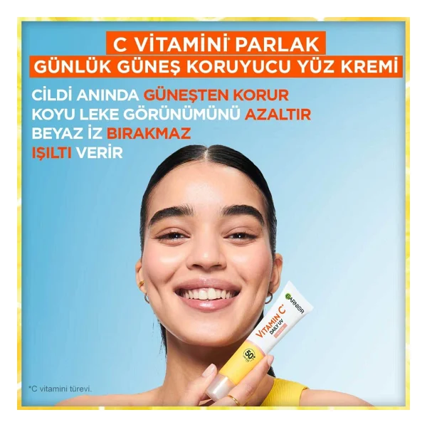 Garnier C Vitamini Işıltılı Doku 40 Ml 50 Faktör Renkli Güneş Kremi - Görsel 3