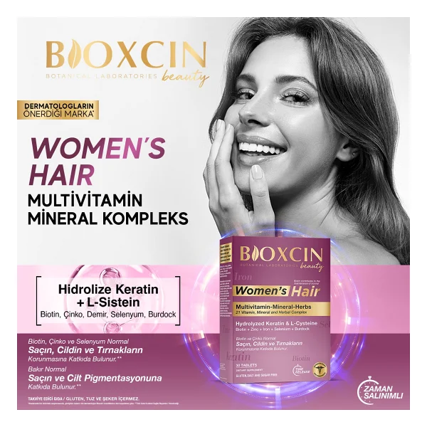 Bioxcin Women's Hair 30 Tablet - Görsel 9