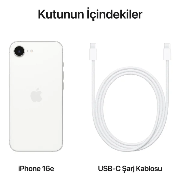 iPhone 16e 512 GB Beyaz - Görsel 9