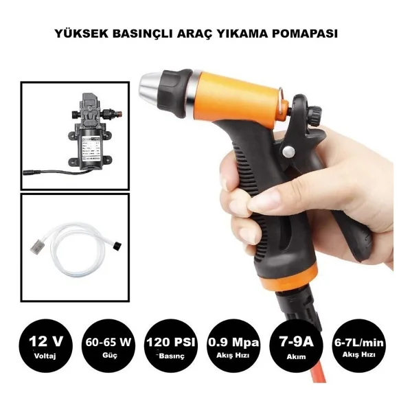 Dailytech 12 V Yüksek Basınçlı Araba Yıkama Tabancası - Görsel 3