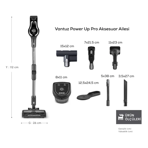 Karaca Vantuz Power Up Pro Dikey Süpürge - Görsel 2