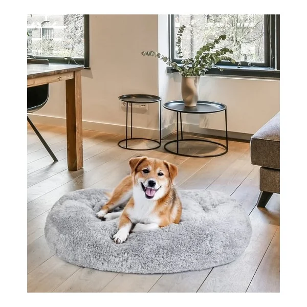 Pabtex Peluşçu Dayı Peluş Köpek Yatağı - Yumuşak Ve Konforlu Evcil Hayvan Yatağı - Gri - Görsel 6