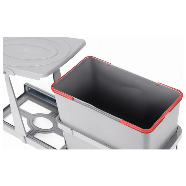 Pyramith Gri 24 Litre Teleskopik Raylı Çöp Kovası (P9156) - Görsel 2
