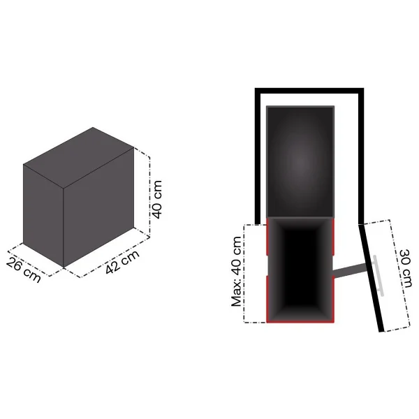 Pyramith Gri 24 Litre Teleskopik Raylı Çöp Kovası (P9156) - Görsel 4
