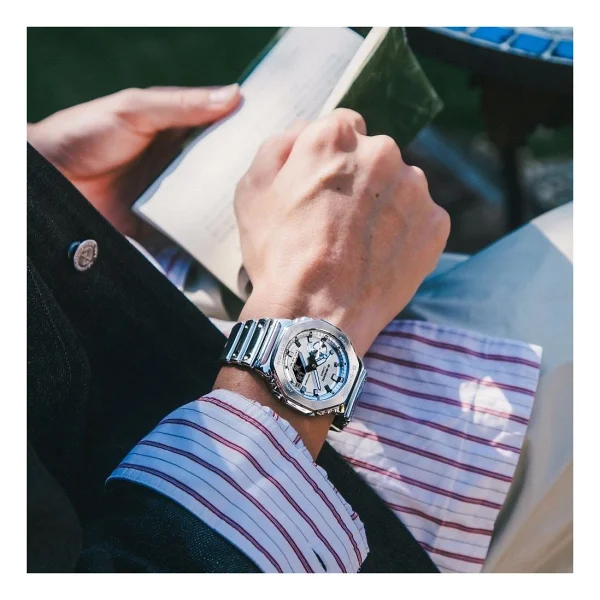 Casio G-Shock G-Steel Gm-2100ym-8adr Gümüş Erkek Kol Saati - Görsel 3
