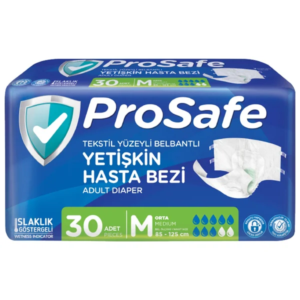 Prosafe Belbantlı Orta Boy M 30'lu Hasta Bezi - Görsel 7