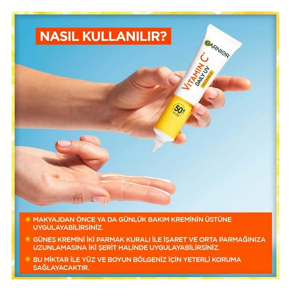 Garnier C Vitamini Görünmez Doku 40 Ml 50 Faktör Güneş Kremi - Görsel 6