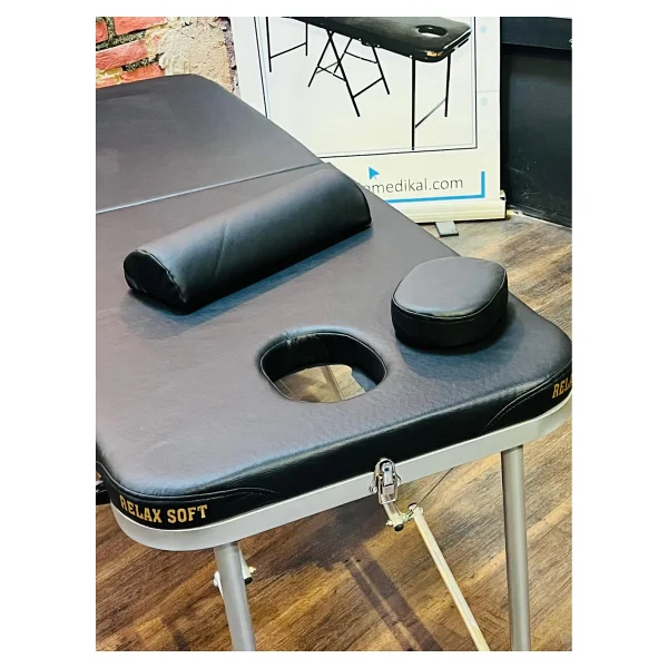 Nasip Medikal Alüminyum Ayaklı Hafif Çanta Tipi Masaj Masası 13.5 Kg Ağırlığında Dünyanın En Hafif Masaj Masaı - Siyah - Görsel 2