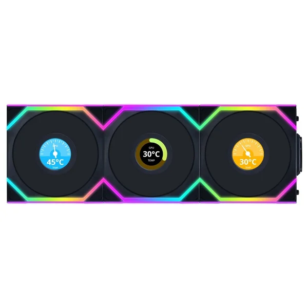 Lian Li Unı Fan Sl Wireless Lcd 120 G99.12sllcd1w3b.00 Siyah 3'lü 12 Cm Kasa Fanı - Görsel 3