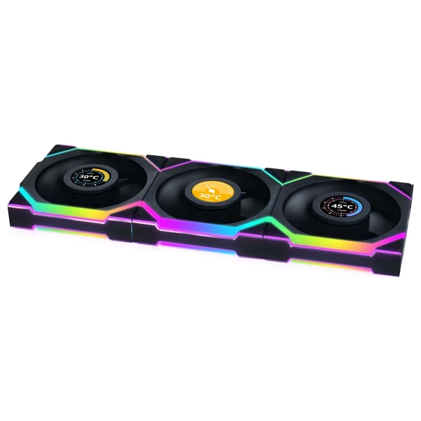 Lian Li Unı Fan Sl Wireless Lcd 120 G99.12sllcd1w3b.00 Siyah 3'lü 12 Cm Kasa Fanı - Görsel 4