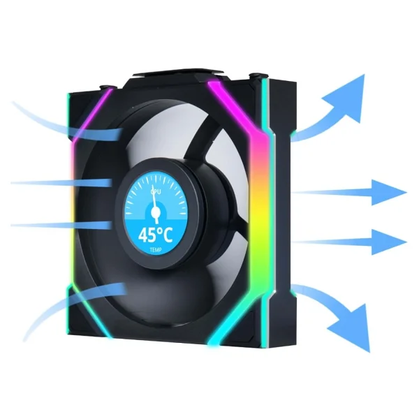 Lian Li Unı Fan Sl Wireless Lcd 120 G99.12sllcd1w3b.00 Siyah 3'lü 12 Cm Kasa Fanı - Görsel 5