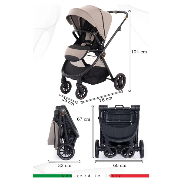 Prego 2029 Venüs Premium Bej Travel Sistem Bebek Arabası - Görsel 3
