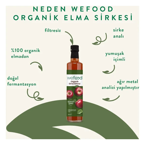 Wefood Elma Sirkesi 500 Ml 2'li - Görsel 2