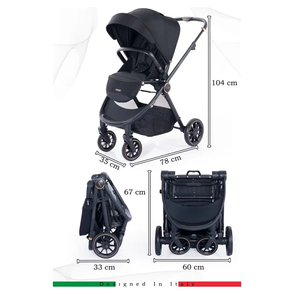Prego 2029 Venüs Premium Siyah Travel Sistem Bebek Arabası - Görsel 6
