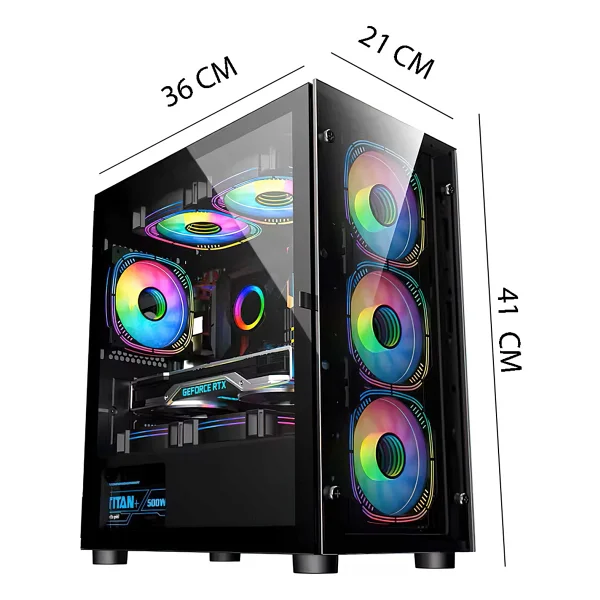 IZOLY D3 Lıch Kıng 4X120MM ARG FAN Gaming Kasa 500W PSU - Görsel 5
