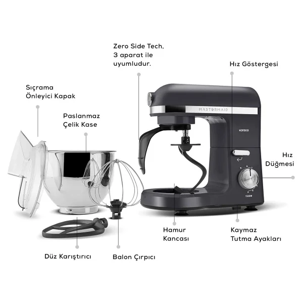 Karaca Mastermaid Chef Pro Çift Kollu 1500 W 5 Lt Mutfak Şefi - Görsel 3