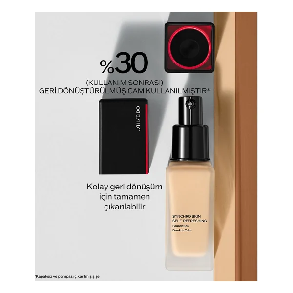 Shiseido Synchro Skin Self-Refreshing Spf 30 310 Silk 30 Ml Likit Fondöten - Görsel 5