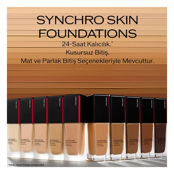 Shiseido Synchro Skin Self-Refreshing Spf 30 320 Pine 30 Ml Likit Fondöten - Görsel 4