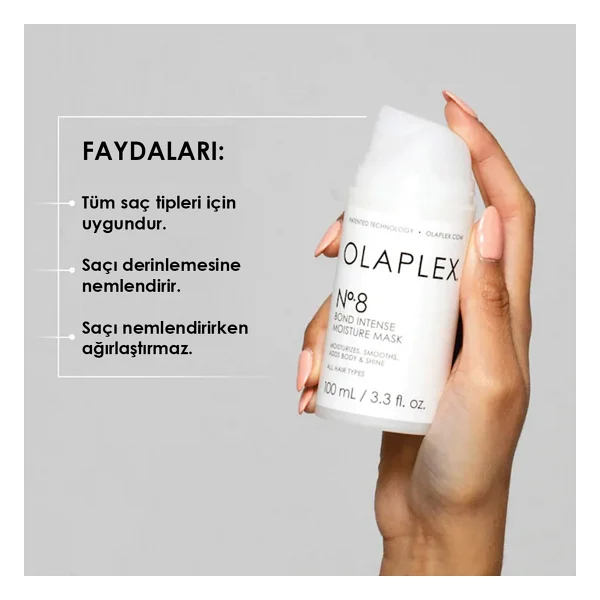 Olaplex No 8 Bond Intense Moisture Mask 100 Ml Saç Maskesi - Görsel 8