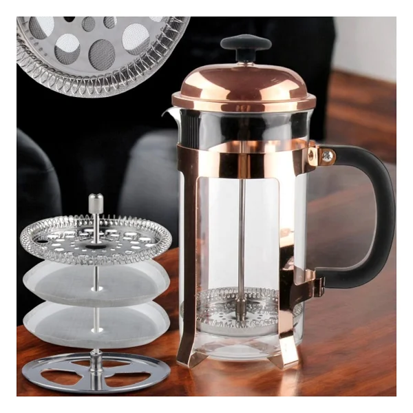 Epinox French Press 350 ml Rose Altın DÜZ-350B - Görsel 6