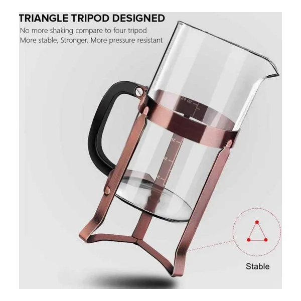 Epinox French Press 350 ml Rose Altın DÜZ-350B - Görsel 4