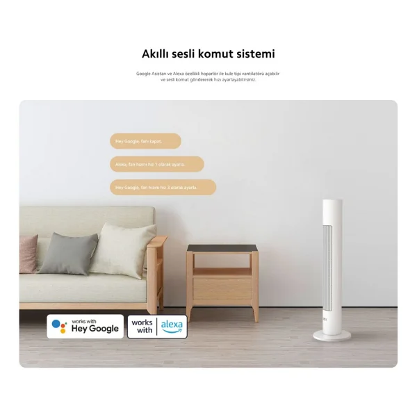 Xiaomi Kule Tipi Vantilatör - Beyaz - Görsel 2