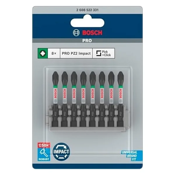 Bosch 2608522331 Impact Control Pz2x50 Mm 8 Parça Tornavida Ucu Seti - Görsel 2