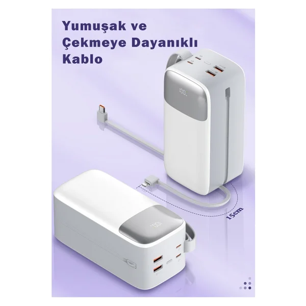 Sword SW-50PO3 Beyaz 50000 mAh Hızlı Şarj Powerbank - Görsel 4