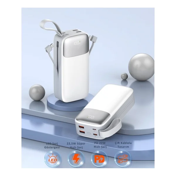 Sword Sw-30po3 Siyah 30000 mAh Hızlı Şarj Powerbank - Görsel 6